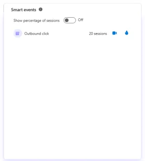 Smart events - Outbound click 20 sessões